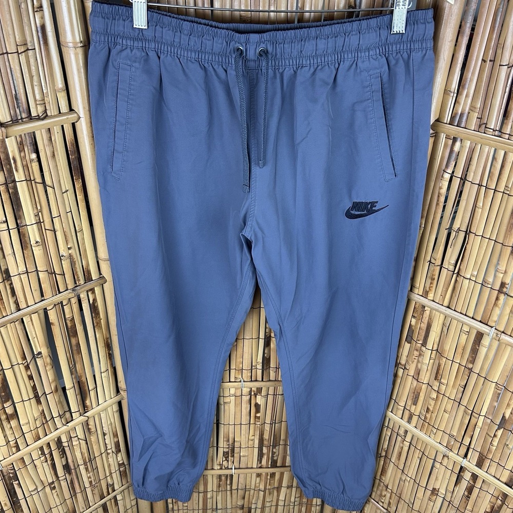 NIKE Tech Woven Pants Gray XL Drawstring Leg Cuffs - Picture 4 of 16